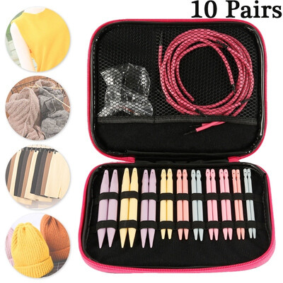 10 Pairs Interchangeable Head Knitting Needles Aluminum Crochet Hooks Set Knitting Tool DIY Sewing Accessories
10 Pairs Interchangeable Head Knitting Needles Aluminum Crochet Hooks Set Knitting Tool DIY Sewing Accessories