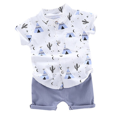 Summer Baby Boys Casual Short Sleeve Floral pyramid Pattern shirt TopsShorts Costume Set
Summer Baby Boys Casual Short Sleeve Floral pyramid Pattern shirt TopsShorts Costume Set