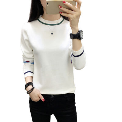 Women Autumn Knitted Pullovers Sweater Round Collar Slim Color Patchwork Long-Sleeved Casual Wild Bottoming Tops Winter Sweaters
Women Autumn Knitted Pullovers Sweater Round Collar Slim Color Patchwork Long-Sleeved Casual Wild Bottoming Tops Winter Sweaters