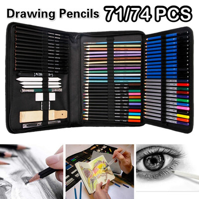 7174pcs Drawing Colorful Pencils Set Charcoal Extender Paper Pen Pencils Cutter Sketch Tool for Learn Sketcher Gifts
7174pcs Drawing Colorful Pencils Set Charcoal Extender Paper Pen Pencils Cutter Sketch Tool for Learn Sketcher Gifts