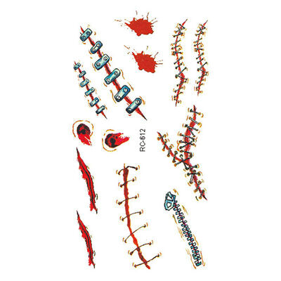 Halloween Zombie Scar Tattoo with False Knot Blood Makeup Halloween Decoration Wound Scary Blood Injury Waterproof Sticker
Halloween Zombie Scar Tattoo with False Knot Blood Makeup Halloween Decoration Wound Scary Blood Injury Waterproof Sticker