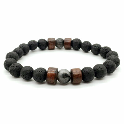 8 mm Volcanic Stone Wooden Beads Hand Cord Natural Stone Bracelet Unisex Pair Jewellery Hot Gift
8 mm Volcanic Stone Wooden Beads Hand Cord Natural Stone Bracelet Unisex Pair Jewellery Hot Gift