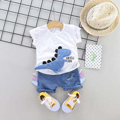 Children Summer Cotton Dinosaur Printed Short Sleeve T-shirt Round Collar Casual TopsPants Boy Girl outfit Clothing Set
Children Summer Cotton Dinosaur Printed Short Sleeve T-shirt Round Collar Casual TopsPants Boy Girl outfit Clothing Set