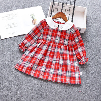 Autumn Casual Baby Girls Dress 1Y-5Y Long Flare Sleeve Plaid Print Dress Kids Pageant Princess Dresses 
Autumn Casual Baby Girls Dress 1Y-5Y Long Flare Sleeve Plaid Print Dress Kids Pageant Princess Dresses