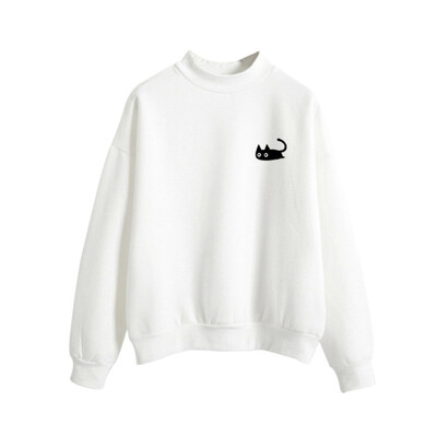 Autumn Casual Harajuku Kawaii Black Cat Sweatshirts Cosy Women Long Sleeve Turtleneck Tops Pullover Funny Cartoon kpop
Autumn Casual Harajuku Kawaii Black Cat Sweatshirts Cosy Women Long Sleeve Turtleneck Tops Pullover Funny Cartoon kpop