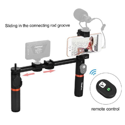 ViewFlex VF-H5 Smartphone Video Rig Dual Handheld Metal Grip Stabilizer Kit with Remote Control Hot Shoe Mount for iPhone X 8 7 6
ViewFlex VF-H5 Smartphone Video Rig Dual Handheld Metal Grip Stabilizer Kit with Remote Control Hot Shoe Mount for iPhone X 8 7 6