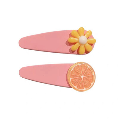 2pcs Girls Hair Clips Cute Cartoon Flower Design Hair Pin Children Hairpin Princess Hair Accessories