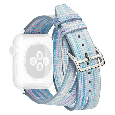 〖Follure〗For Apple Watch Series 1234 3840mm Deluxe Leather Flash Bracelet Watch Strap