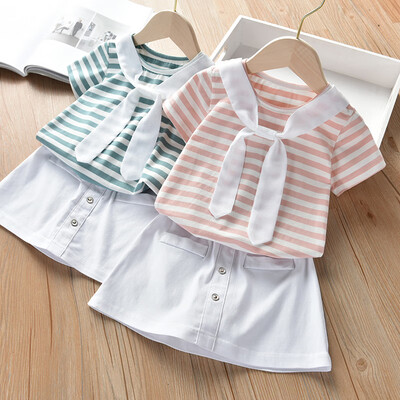 Summer Baby Girl Short Sleeve Cotton Striped Print T-shirt Blouse Skirts Casual Outfits Set
Summer Baby Girl Short Sleeve Cotton Striped Print T-shirt Blouse Skirts Casual Outfits Set