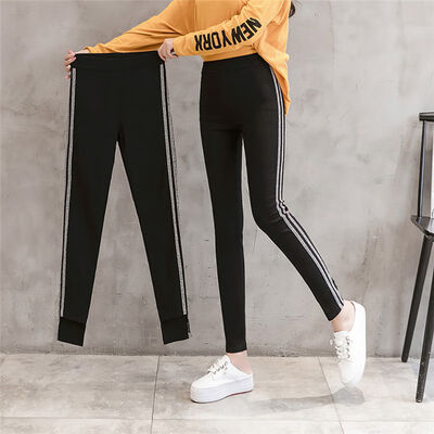 Women Side Striped Casual Leggings Autumn Winter Velvet Sporting Slim Thin Pants Fitness Trousers
Women Side Striped Casual Leggings Autumn Winter Velvet Sporting Slim Thin Pants Fitness Trousers