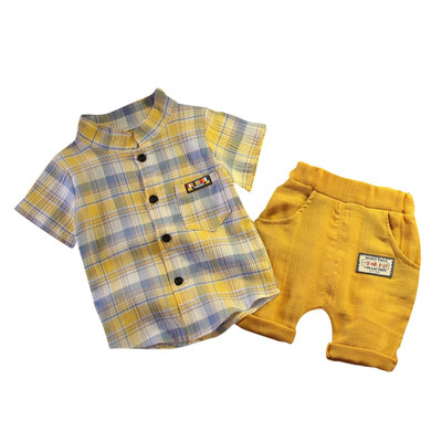 YellowRed O-Neck 6M-4T Plaid Single Summer Children Baby Boys Casual Short Sleeve Plaid Print T-shirt TopsShorts Costume Set
YellowRed O-Neck 6M-4T Plaid Single Summer Children Baby Boys Casual Short Sleeve Plaid Print T-shirt TopsShorts Costume Set