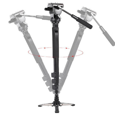 YUNTENG VCT-588 Extendable Telescoping Monopod with Detachable Tripod Stand Base Fluid Drag Head for DSLR Camera Camcorder
YUNTENG VCT-588 Extendable Telescoping Monopod with Detachable Tripod Stand Base Fluid Drag Head for DSLR Camera Camcorder