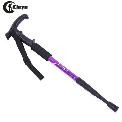 CLEYE 4 Joint Anti-shock Folding Trekking Climbing T-handle Alpenstock Pole Crutch
CLEYE 4 Joint Anti-shock Folding Trekking Climbing T-handle Alpenstock Pole Crutch