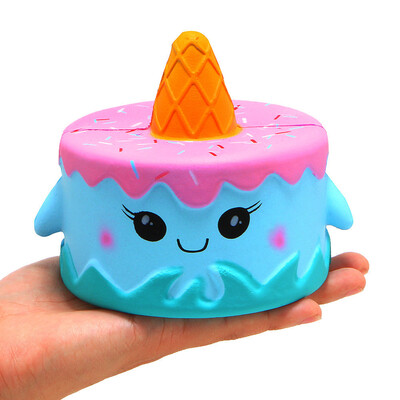 YIWULAKawaii Cartoon Unicor Cake Slow Rising Cream Scented Stress Reliever Toy