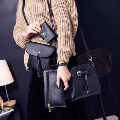 Gobestart Women Four Set Fashion Handbag Shoulder Bag Four Pieces Tote Bag Crossbody Wallt
Gobestart Women Four Set Fashion Handbag Shoulder Bag Four Pieces Tote Bag Crossbody Wallt