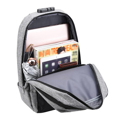 Multifunction Oxford Laptop Backpack Anti-theft Large Capacity Backpack Schoolbag with Lock & External USB Charging Port
Multifunction Oxford Laptop Backpack Anti-theft Large Capacity Backpack Schoolbag with Lock & External USB Charging Port
