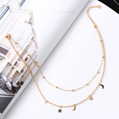 Beach Simple Bohemian Multilayer Necklace Small Dots Delicate Moon Star Cross Shell Gold Necklaces
Beach Simple Bohemian Multilayer Necklace Small Dots Delicate Moon Star Cross Shell Gold Necklaces
