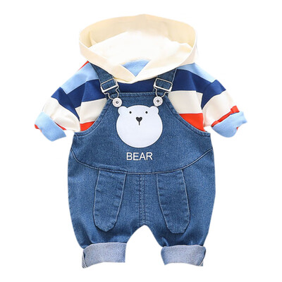 Cute Toddler Newborn Boy Autumn Outfits Long Sleeve Stripe Print Hoodie TopCartoon Strap Trousers Casual Sets
Cute Toddler Newborn Boy Autumn Outfits Long Sleeve Stripe Print Hoodie TopCartoon Strap Trousers Casual Sets