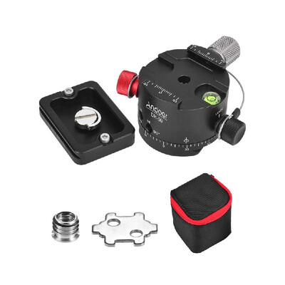 Andoer DH-50 Panoramic Ball Head Indexing Rotator Tripod Head Aluminum Alloy Max Load 22Lbs for Canon Nikon Sony DSLR Camera
Andoer DH-50 Panoramic Ball Head Indexing Rotator Tripod Head Aluminum Alloy Max Load 22Lbs for Canon Nikon Sony DSLR Camera