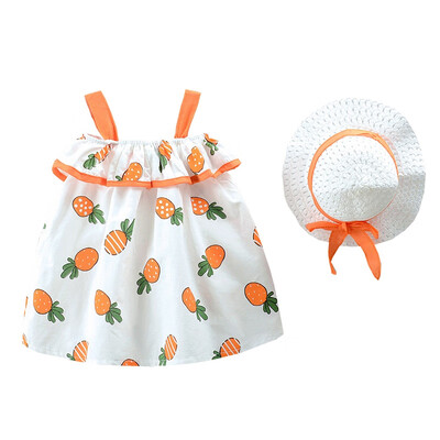 2Pcs Baby Girls Dress Kids Clothes Carrot Pattern Sleeveless Dresses Cute Sundress With Hat
2Pcs Baby Girls Dress Kids Clothes Carrot Pattern Sleeveless Dresses Cute Sundress With Hat