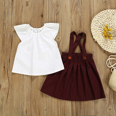 Summer Casual Fashion Baby Girl Sleeveless Top And Solid Color Suspender Princess Dress Set
Summer Casual Fashion Baby Girl Sleeveless Top And Solid Color Suspender Princess Dress Set