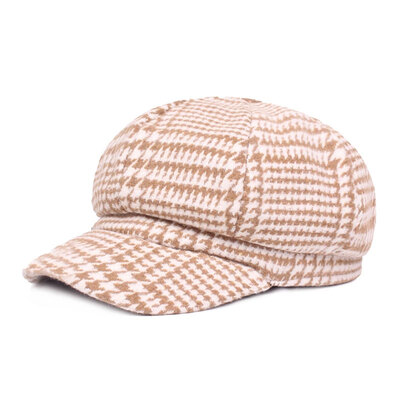 MAXVIVI houndstooth woolen octagonal cap men&women autumn&winter beret thick warm painter hat European&American wind hat MMZ833030 khaki
MAXVIVI houndstooth woolen octagonal cap men&women autumn&winter beret thick warm painter hat European&American wind hat MMZ833030 khaki