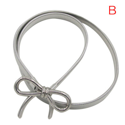 Hot 2019 Fashion Trend New High Quality Belt Bow Type Buckle Elastic Thin Belt Metal Gold Silver Belt
Hot 2019 Fashion Trend New High Quality Belt Bow Type Buckle Elastic Thin Belt Metal Gold Silver Belt