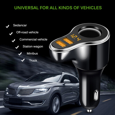 Car LCD Cigarette Lighter Socket Splitter Dual USB DC12V Charger Power Adapter
Car LCD Cigarette Lighter Socket Splitter Dual USB DC12V Charger Power Adapter