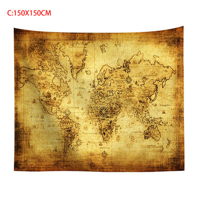 Toponeto Vintage World Map Wall Tapestries Hanging Hippie Tapestry Bedspread Yoga Mat New
Toponeto Vintage World Map Wall Tapestries Hanging Hippie Tapestry Bedspread Yoga Mat New