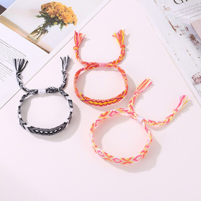 Boho Colorful Hand Woven Cotton Rope Bracelets Multicolor Braided Handmade Friendship Bracelet Adjustable
Boho Colorful Hand Woven Cotton Rope Bracelets Multicolor Braided Handmade Friendship Bracelet Adjustable