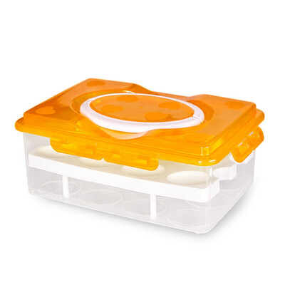 Kitchen Portable Egg Storage Box Refrigerator Food Container Organizer Double Layer 24 Grid Eggs Crisper Boxes
Kitchen Portable Egg Storage Box Refrigerator Food Container Organizer Double Layer 24 Grid Eggs Crisper Boxes