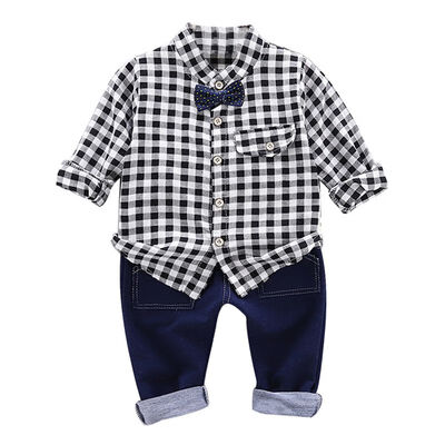 Autumn Baby Boys clothes Casual 2pcs outfits Long Sleeve Plaid Print Shirt Blouse TopsDenim Pants Trouser Set
Autumn Baby Boys clothes Casual 2pcs outfits Long Sleeve Plaid Print Shirt Blouse TopsDenim Pants Trouser Set