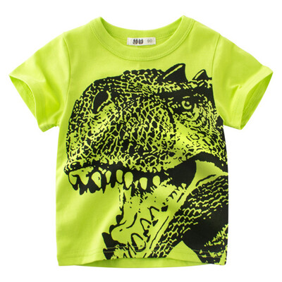 Boy Short Sleeve Cotton T-Shirt Round Neck Tops Summer Kids Clothes Dinosaur T-Rex Shirt Tee White 140
Boy Short Sleeve Cotton T-Shirt Round Neck Tops Summer Kids Clothes Dinosaur T-Rex Shirt Tee White 140
