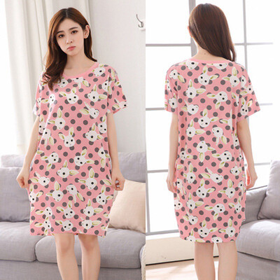 Summer Kawaii Cartoon Nightdress Women Short Sleeve Comfy Milk Silk Nightgowns Womens Sleepdress Loose Nighty Nightwear Hot Sale
Summer Kawaii Cartoon Nightdress Women Short Sleeve Comfy Milk Silk Nightgowns Womens Sleepdress Loose Nighty Nightwear Hot Sale