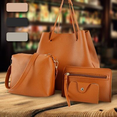 Willstar 4PCS Shoulder Bags Women Solid Color Handbag Crossbody Shoulder Bag Hand Purse Card Holder for Daily Use
Willstar 4PCS Shoulder Bags Women Solid Color Handbag Crossbody Shoulder Bag Hand Purse Card Holder for Daily Use