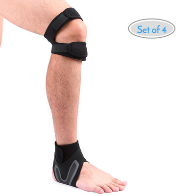 1 Pair Knee&Ankle Supports Set Breathable Adjustable Dual Strap Neoprene Knee Ankle Brace Support Straps for Injury Recovery R
1 Pair Knee&Ankle Supports Set Breathable Adjustable Dual Strap Neoprene Knee Ankle Brace Support Straps for Injury Recovery R