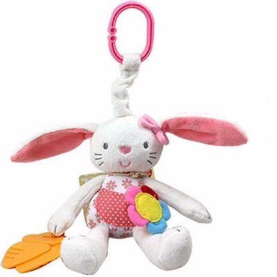 New Baby Toy Soft Plush Rabbit Rattle Ring Bell