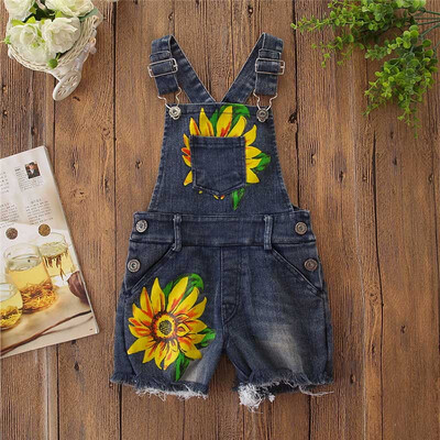Summer Little Girls Overalls Baby Suspender Pants Adjustable Waistband Sunflower Print Denim Suspender Shortalls
Summer Little Girls Overalls Baby Suspender Pants Adjustable Waistband Sunflower Print Denim Suspender Shortalls