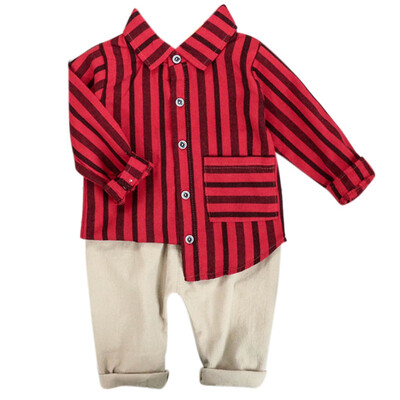 Autumn Children Baby Boys Casual Long Sleeve Striped Print Blouse Tops Solid Color Trouser 2pcs Kids Costume Set
Autumn Children Baby Boys Casual Long Sleeve Striped Print Blouse Tops Solid Color Trouser 2pcs Kids Costume Set