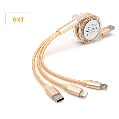 3 in 1 Retractable Cable Micro USB Type C 8 Pin Lighting Multi Charging Cable Mobile Phone Data Cable for iPhone Sumsung
3 in 1 Retractable Cable Micro USB Type C 8 Pin Lighting Multi Charging Cable Mobile Phone Data Cable for iPhone Sumsung
