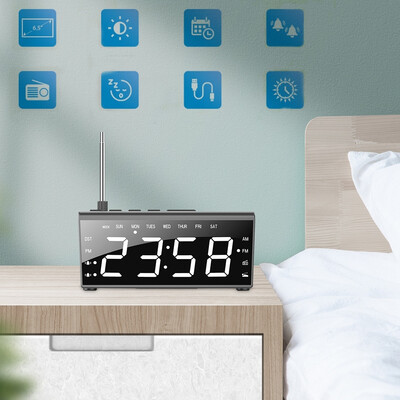 Multifunctional Digital Radio Dual Clock Alarms Temperature Repetition Adjustable Daylight with Backlight LED Display Alarm Clocks
Multifunctional Digital Radio Dual Clock Alarms Temperature Repetition Adjustable Daylight with Backlight LED Display Alarm Clocks