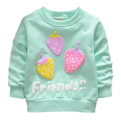 New Baby cotton Tops autumn Winter Small children round necked strawberry hedging Kids long sleeves hot sale
New Baby cotton Tops autumn Winter Small children round necked strawberry hedging Kids long sleeves hot sale