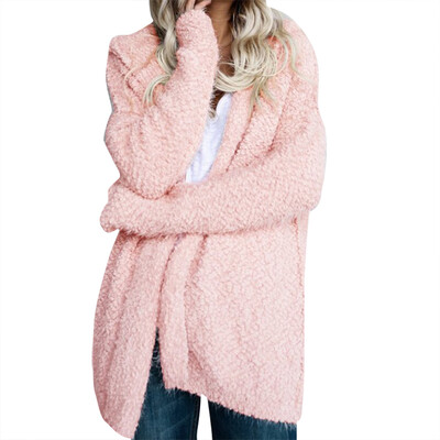 2019 Fashion Autumn Winter Long Sleeve Loose Hooded Coat Blends for Women Cardigan Solid Color New Hot Sale Sweater Coat
2019 Fashion Autumn Winter Long Sleeve Loose Hooded Coat Blends for Women Cardigan Solid Color New Hot Sale Sweater Coat