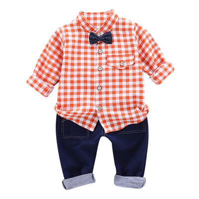 Autumn Baby Boys clothes Casual 2pcs outfits Long Sleeve Plaid Print Shirt Blouse TopsDenim Pants Trouser Set
Autumn Baby Boys clothes Casual 2pcs outfits Long Sleeve Plaid Print Shirt Blouse TopsDenim Pants Trouser Set