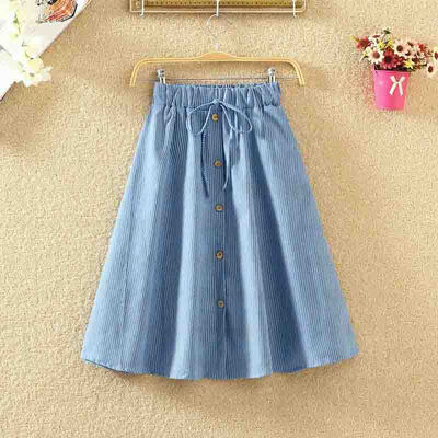 Fashion Women Skirt Vintage Retro High Waist Pleated Midi Skirt Denim Single Breasted Skirt
Fashion Women Skirt Vintage Retro High Waist Pleated Midi Skirt Denim Single Breasted Skirt