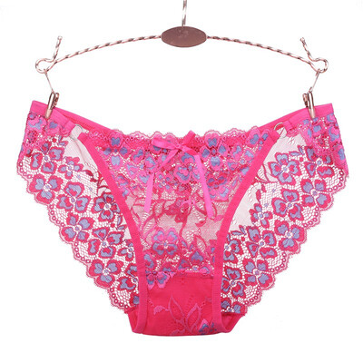 Sexy Ladies Panties Mesh Perspective Lace Embroidery Bow Low Waist Solid Color Hip Briefs Underwear Women ropa interior femenina
Sexy Ladies Panties Mesh Perspective Lace Embroidery Bow Low Waist Solid Color Hip Briefs Underwear Women ropa interior femenina