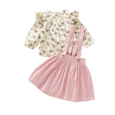 Spring Autumn Casual Fashion Baby Girl Floral Printing Long Sleeve Top And Suspender Skirt Setss
Spring Autumn Casual Fashion Baby Girl Floral Printing Long Sleeve Top And Suspender Skirt Setss