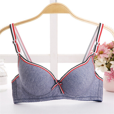 Back Closure Push Up Bra Stylish Comfortable Striped Patchwork Color Girl Thin Thick Underwire Bra with Bow Adjustable Straps
Back Closure Push Up Bra Stylish Comfortable Striped Patchwork Color Girl Thin Thick Underwire Bra with Bow Adjustable Straps
