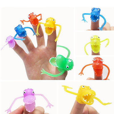 YIWULA10 Pcs Set Finger Puppets Plastic Dinosaur Finger Toys Mini Kids Toy