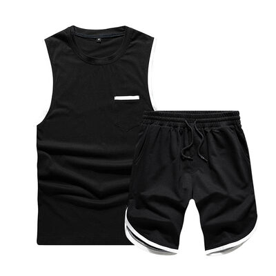Mens Set Casual Sweatsuit 2019 Summer Tracksuit Men T-shirt Sleeveless Shorts 2 Piece Jogger Sport Sportswear Tops Short Pants
Mens Set Casual Sweatsuit 2019 Summer Tracksuit Men T-shirt Sleeveless Shorts 2 Piece Jogger Sport Sportswear Tops Short Pants
